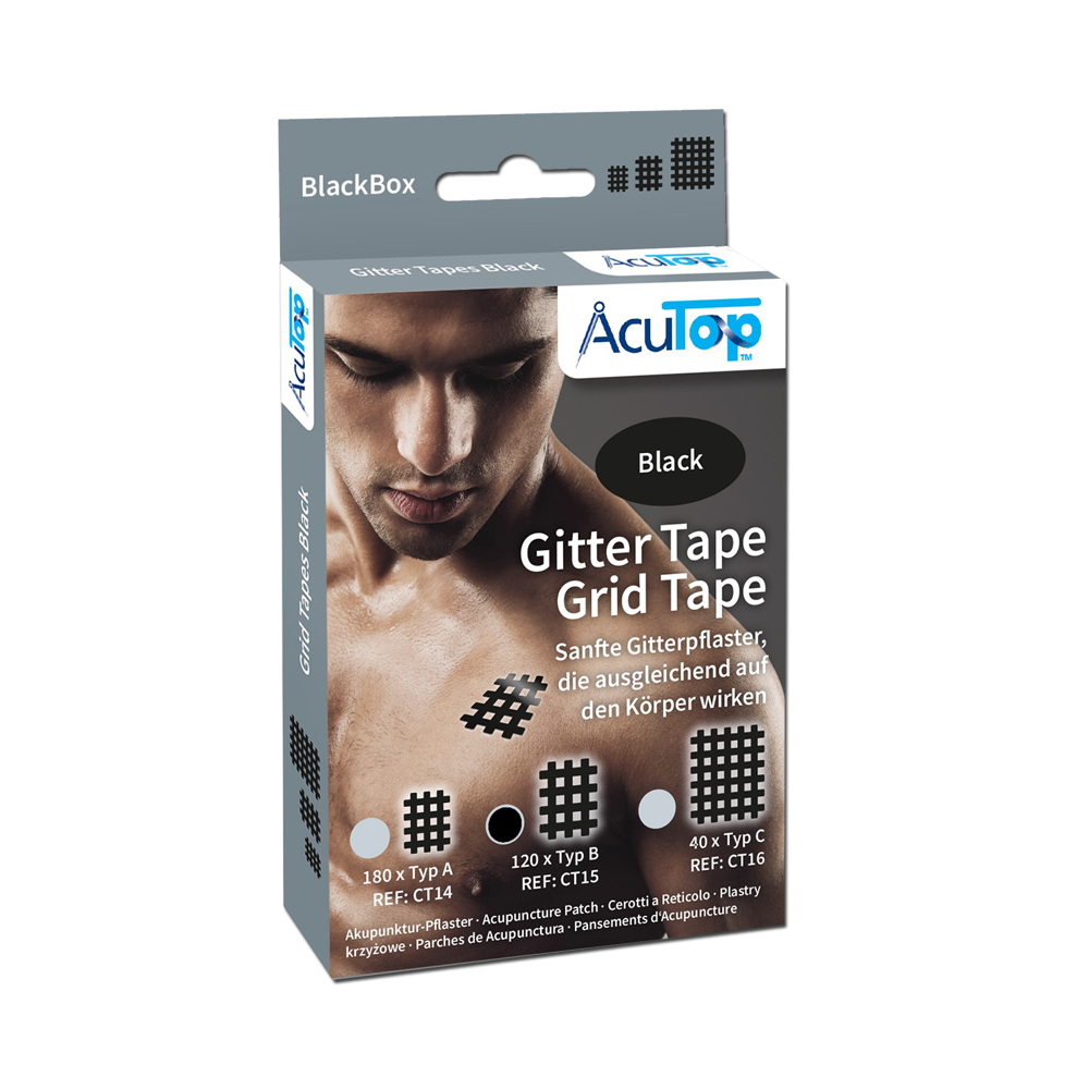 Acutop - Gittertape/Crosstape - Zwart - Type B | Intertaping.nl