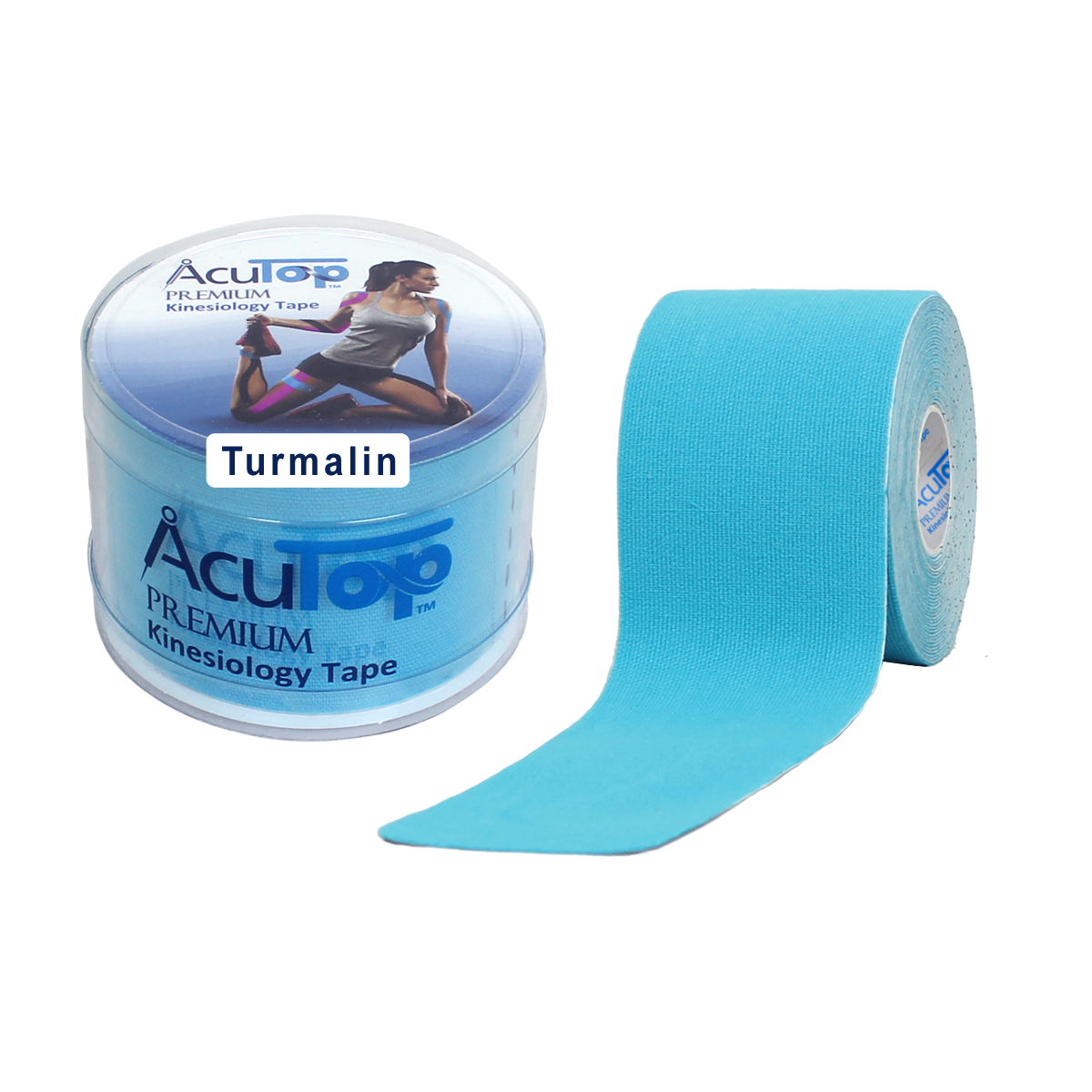 Acutop Premium Kinesiotape Tourmaline - Blauw - 5cm x 5m - Intertaping.nl