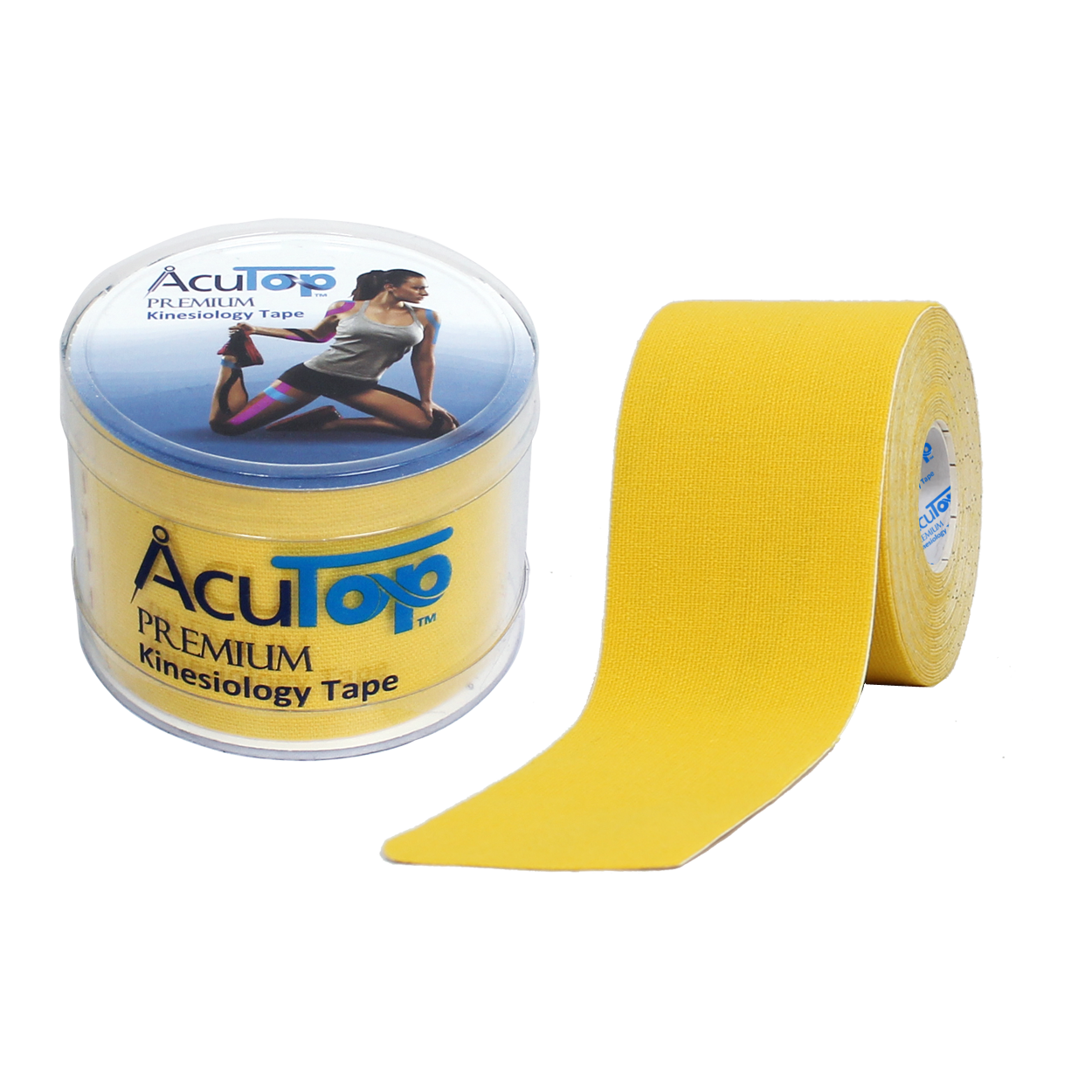 Acutop - Premium Kinesiologie Tape - Geel - 5cm x 5m - Intertaping.nl