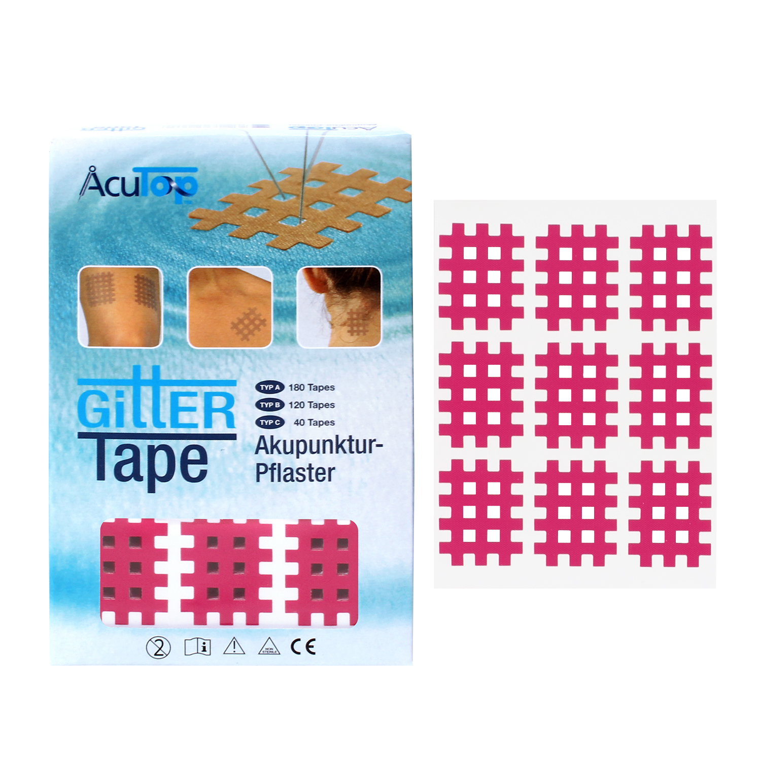 Acutop Gitter Tape / Cross Tape - Roze - Type A - Intertaping.nl