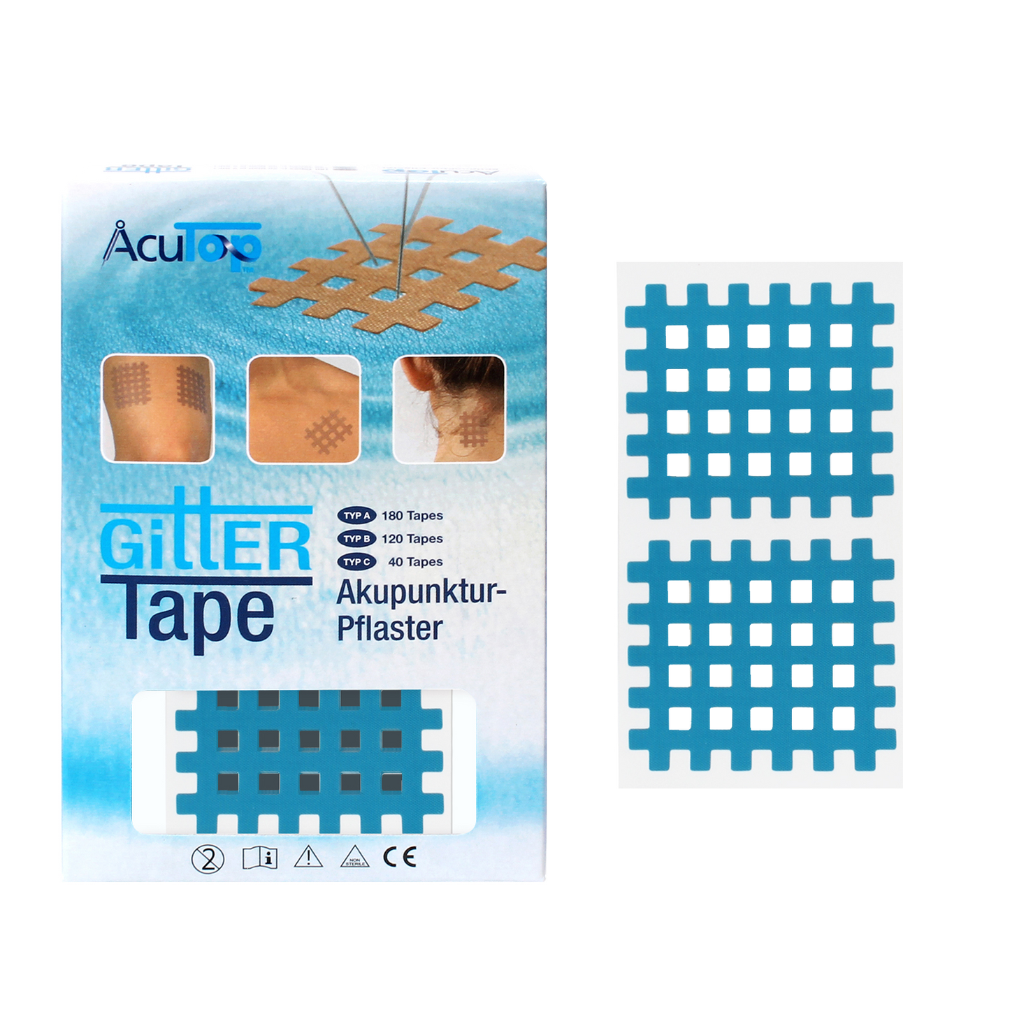 Acutop Gitter Tape / Cross Tape - Blauw - Type C - Intertaping.nl
