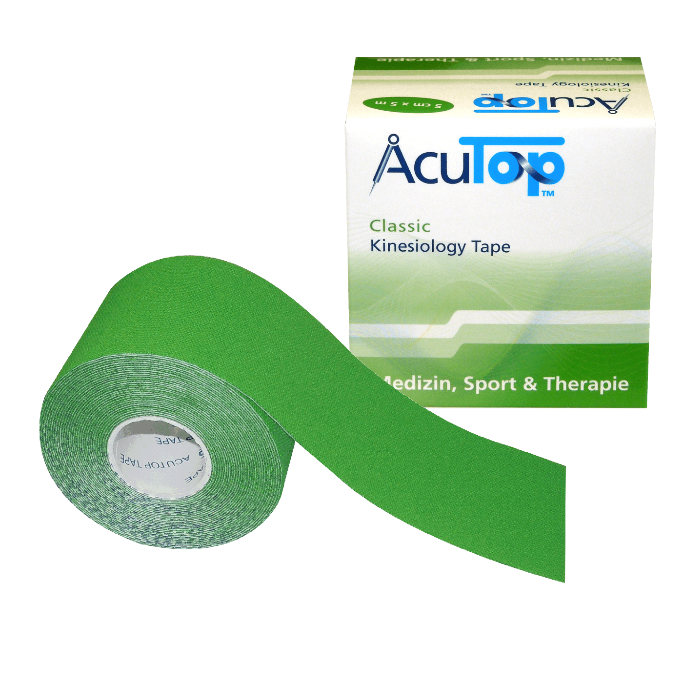 Acutop - Classic Kinesiologie Tape - Groen - 5cm x 5m - Intertaping.nl